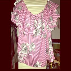 Floral off the shoulder blouse